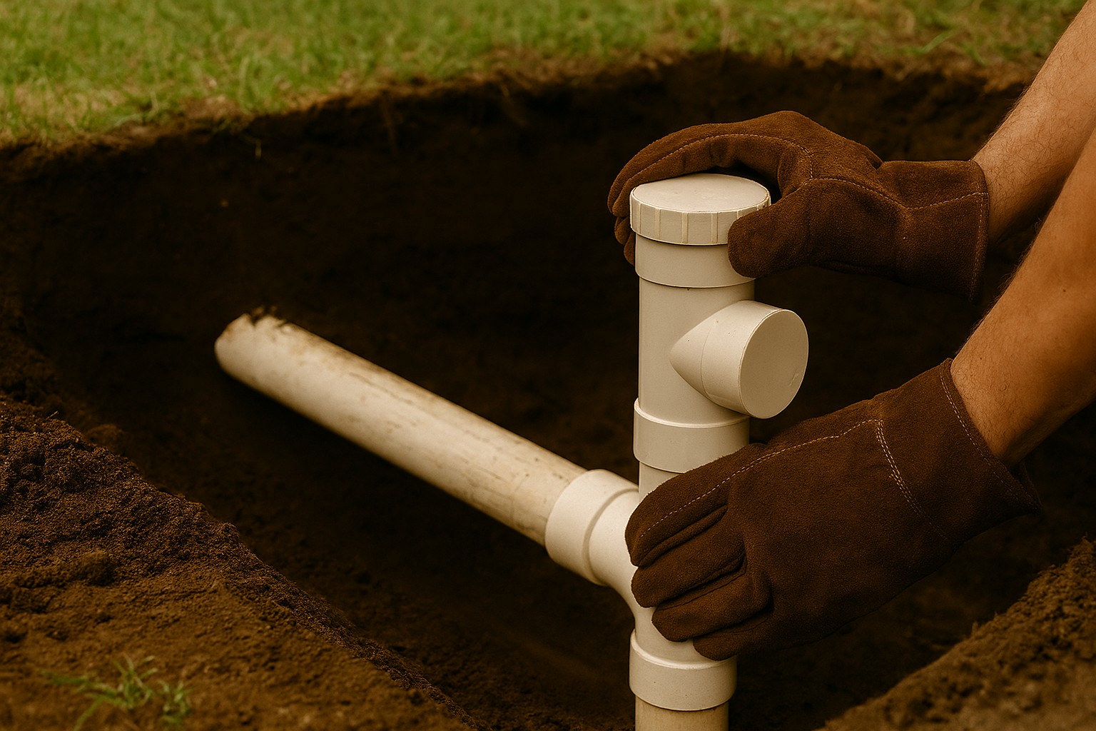 new sewer cleanout installation